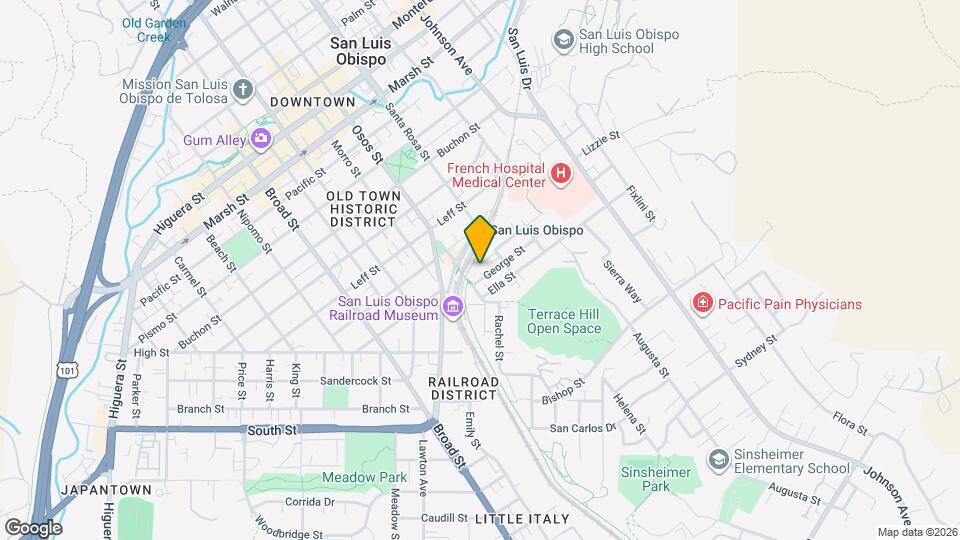 1026 George St Map and Location Details