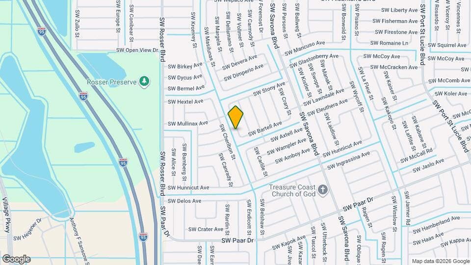 3882 SW Chaffin St Map and Location Details