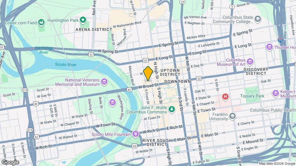 50 W Broad St Map and Location Details