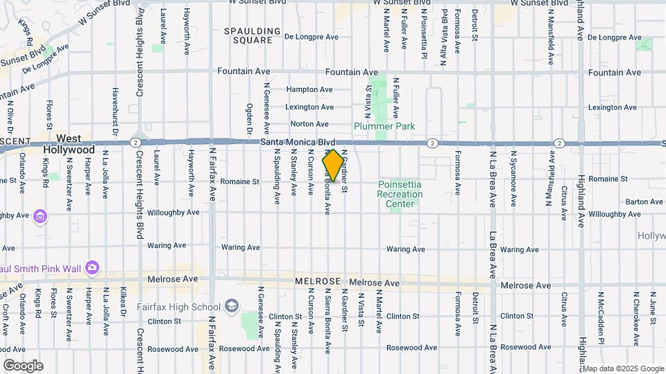 944 N Sierra Bonita Ave Map and Location Details