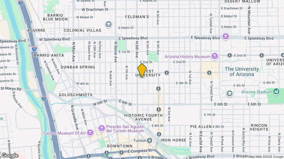 709 N Arizona Ave Map and Location Details
