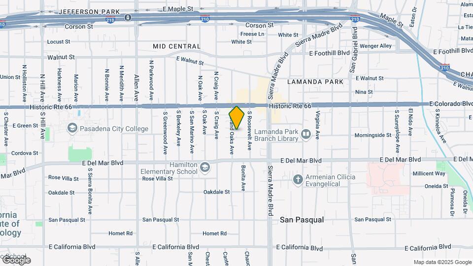 110 S Grand Oaks Ave Mapa y Detalles de la Ubicación