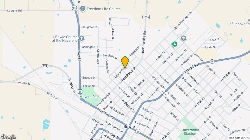 611 Cherry St Map and Location Details