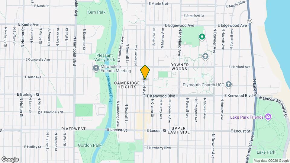 3220 N Oakland Ave, Unit UPPER Mapa y Detalles de la Ubicación