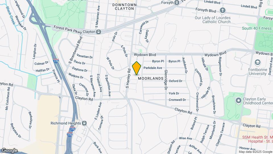 750 S Hanley Rd Map and Location Details