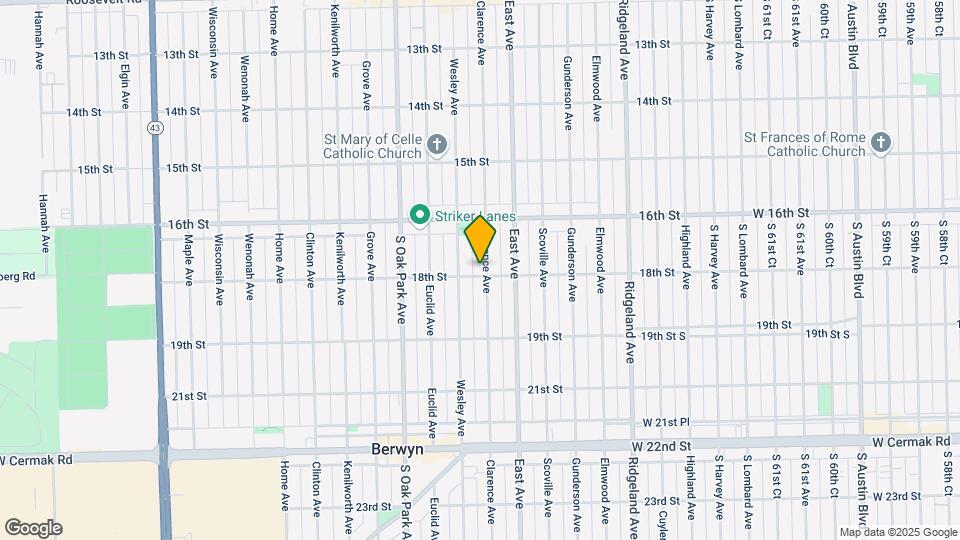 1644 Clarence Ave Map and Location Details