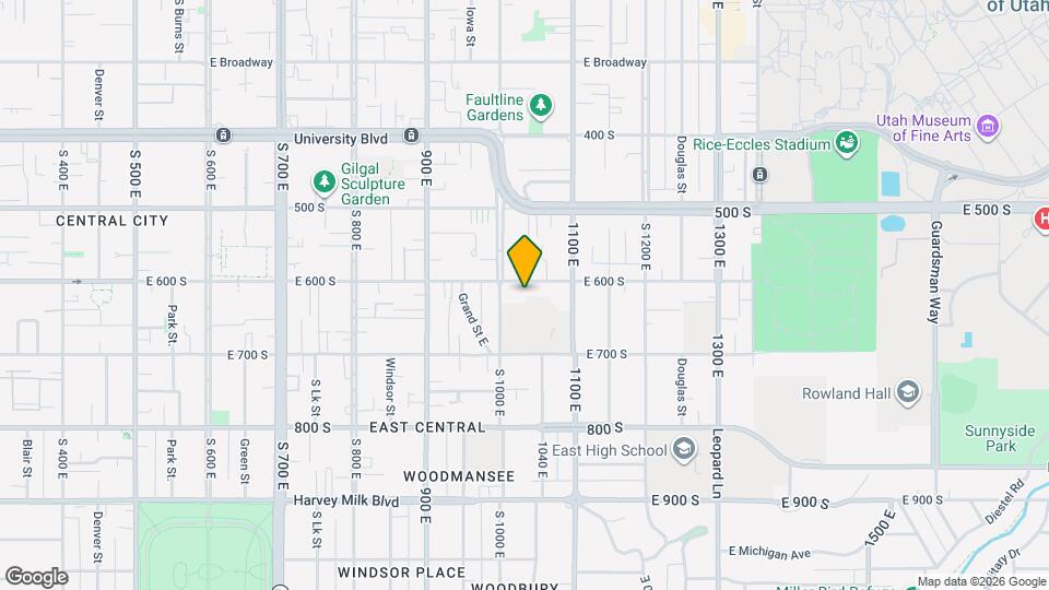 1024 E 600 S, Unit 3 Map and Location Details
