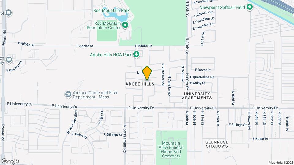 542 N Palo Verde Map and Location Details