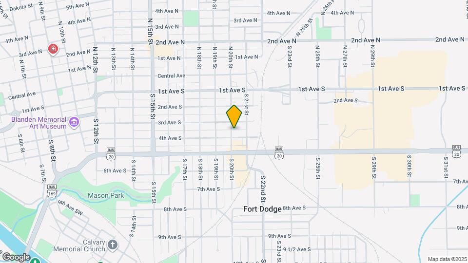 319.5 S 20th St Map and Location Details