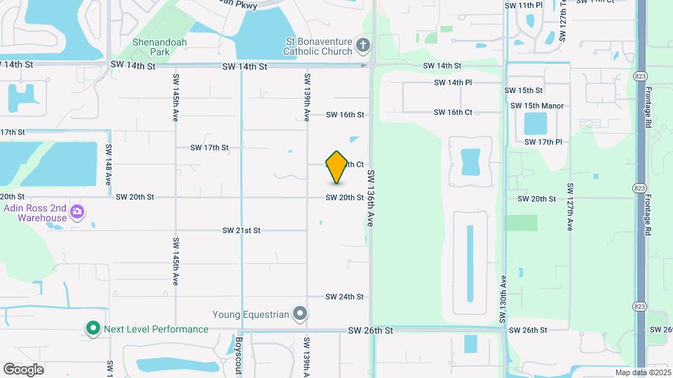 13755 SW 20th St Map and Location Details