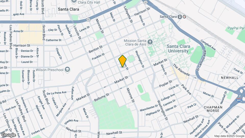 1251 Santa Clara St Map and Location Details