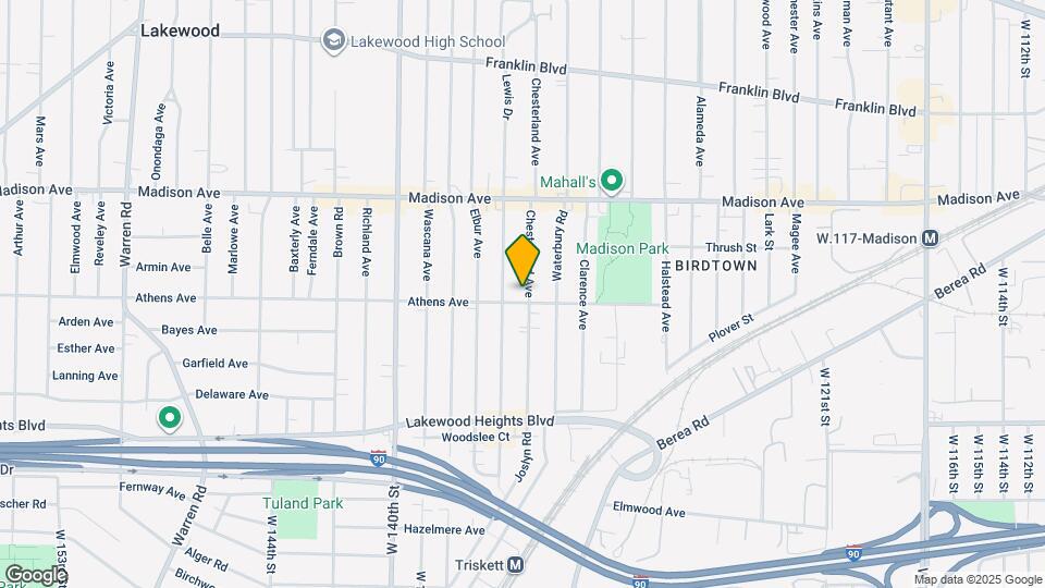 2102 Chesterland Ave, Unit 2 Map and Location Details