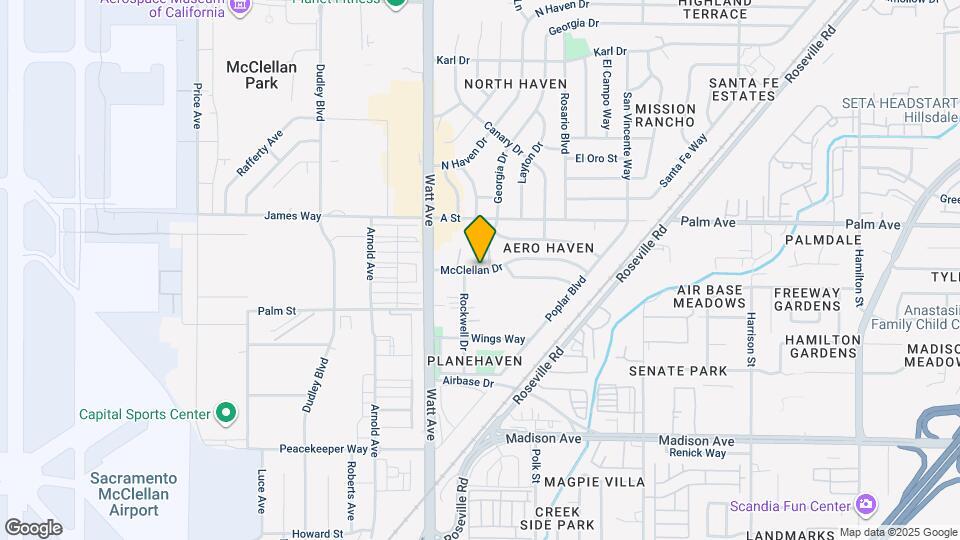3652 McClellan Dr Map and Location Details