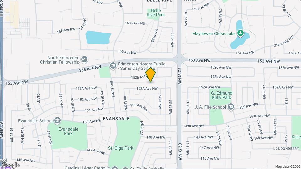 8504-152A 152A Ave NW Map and Location Details