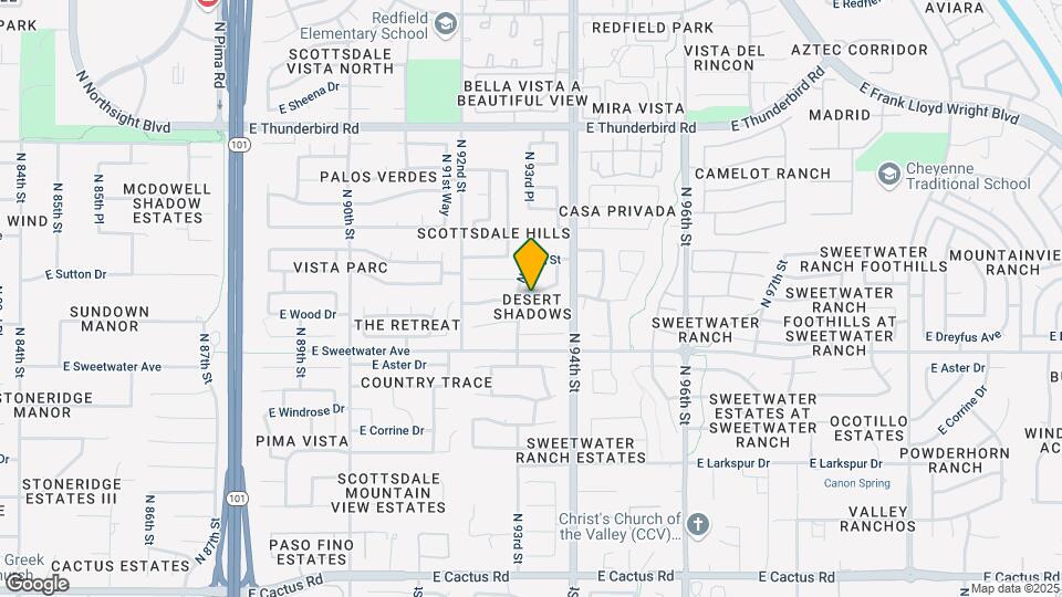 9325 E Pershing Ave Map and Location Details