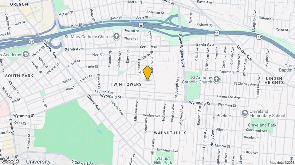 1131 Beaumont Ave Mapa y Detalles de la Ubicación