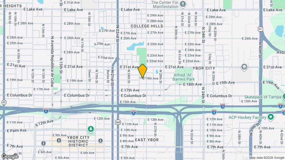 2505 E 19th Ave Map and Location Details