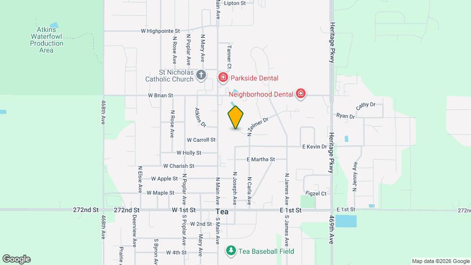 1137 N Thompson Ave Map and Location Details