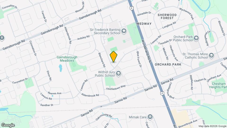 For Rent – 3 Bedroom Townhome in North London Map and Location Details