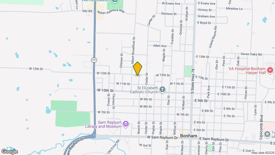 1107 Beech St Map and Location Details