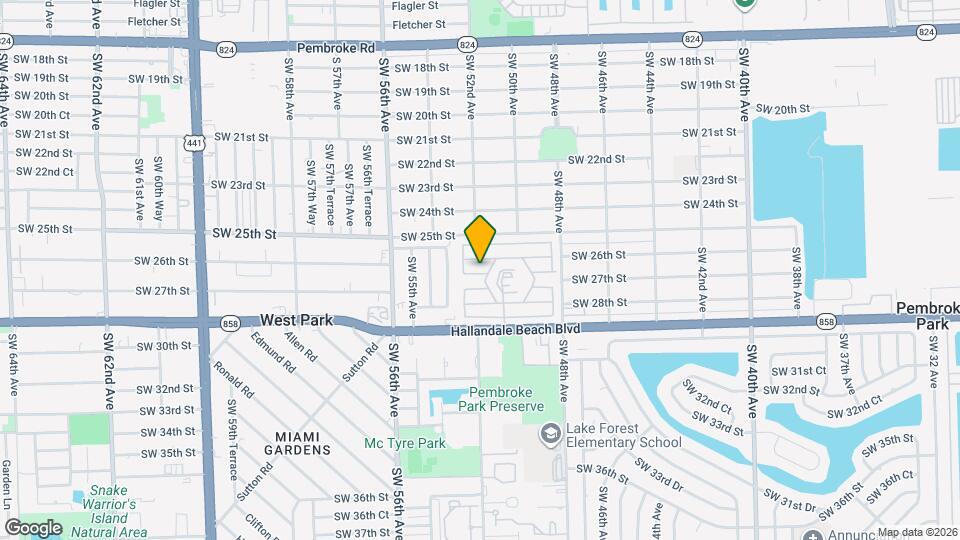 5125 SW 26th Ct Map and Location Details