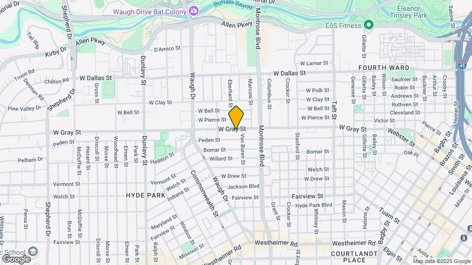 1215 W Gray St Mapa y Detalles de la Ubicación