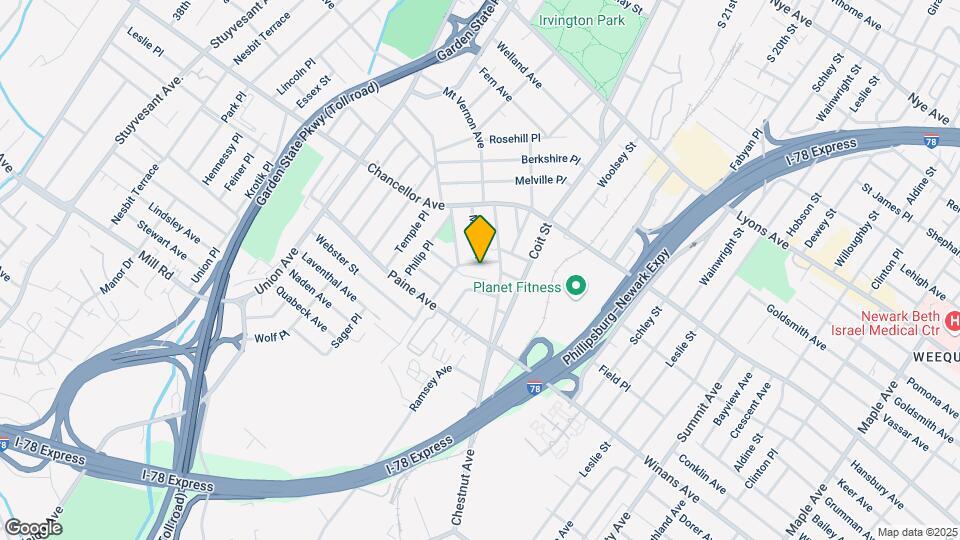 18 Bedford Terrace, Unit 1, Irvington, NJ 07111 Map and Location Details