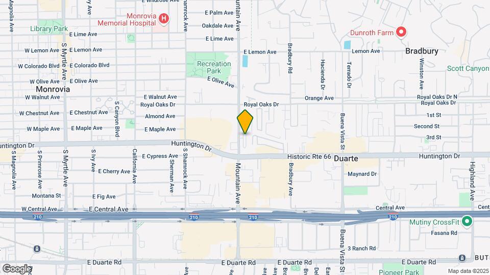 1020 S Mountain Ave Map and Location Details