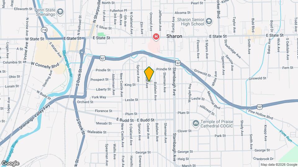 343 Cedar Ave Map and Location Details