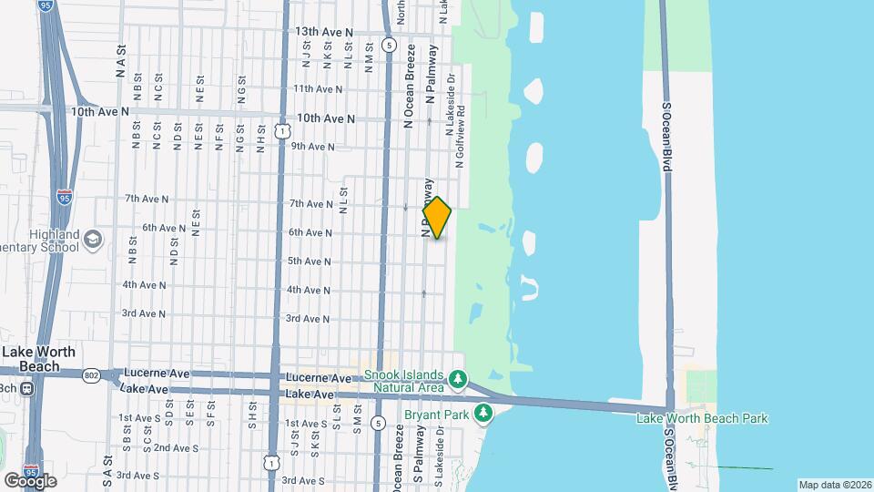 525 N Lakeside Dr Map and Location Details