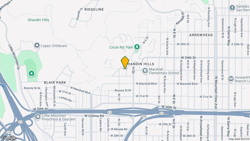 857 W Edgehill Rd Map and Location Details