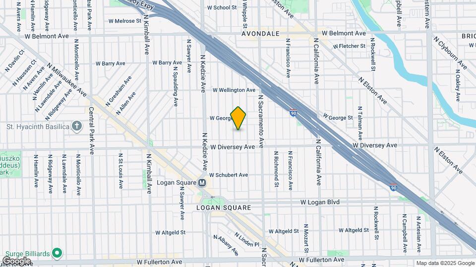 2825 N Albany Ave Map and Location Details