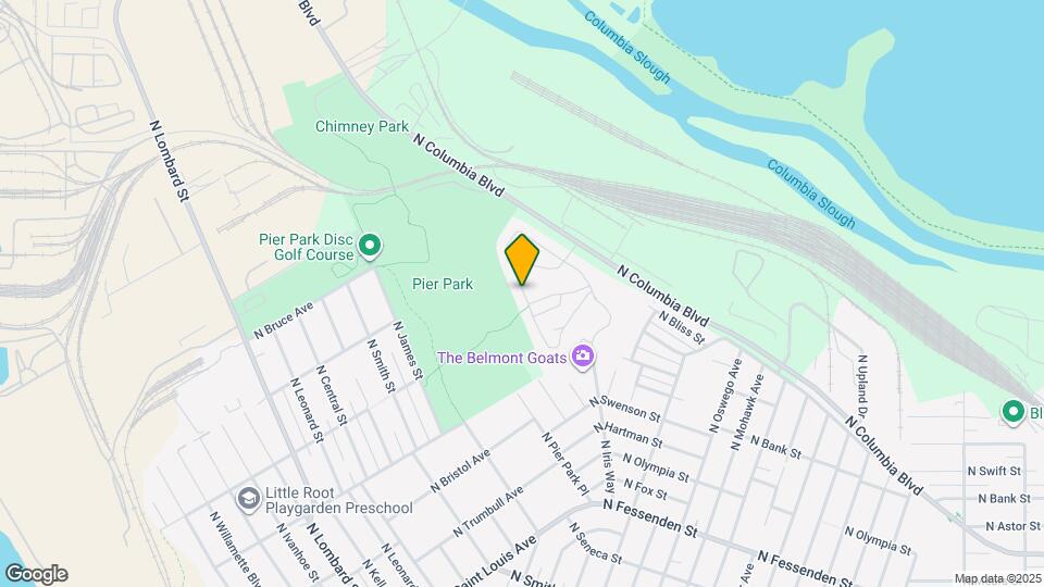 8748 N Columbia Blvd Map and Location Details