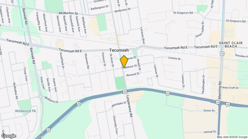 1406 Lesperance Rd Map and Location Details