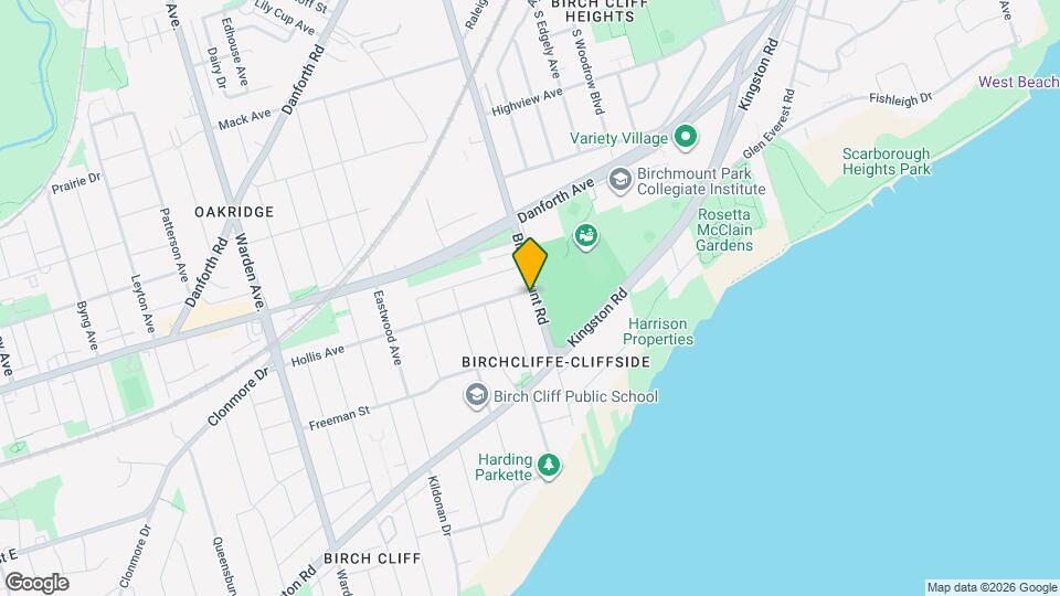 82A Birchmount Rd Map and Location Details