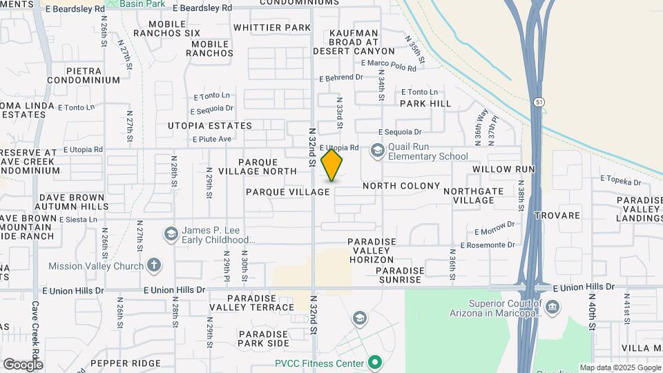 19040 N 32nd Way Map and Location Details