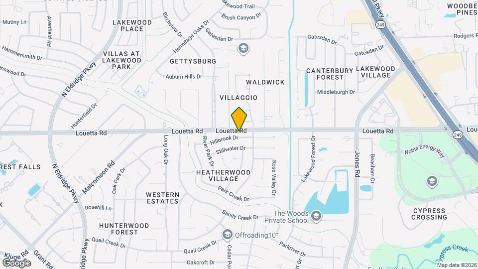 11822 Hillbrook Dr Map and Location Details