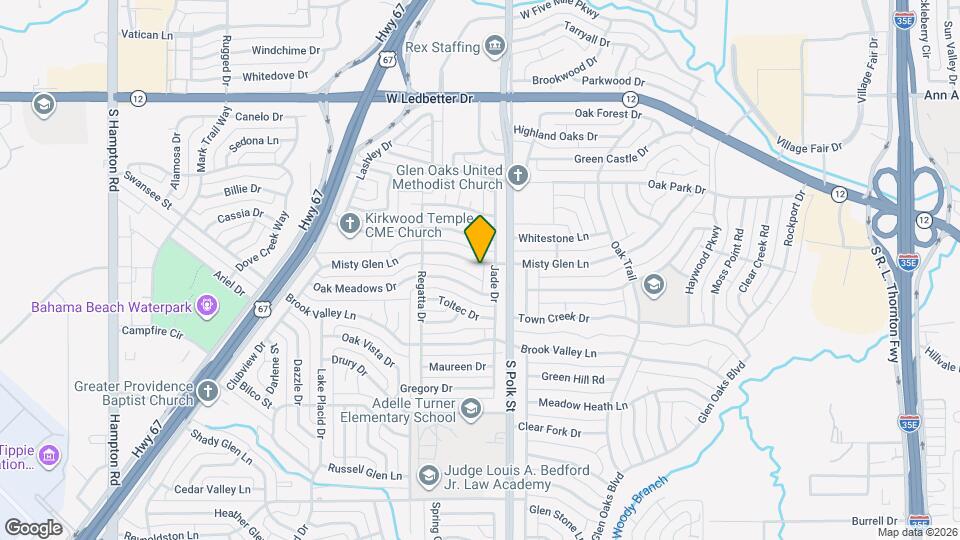 1120 Misty Glen Ln Map and Location Details