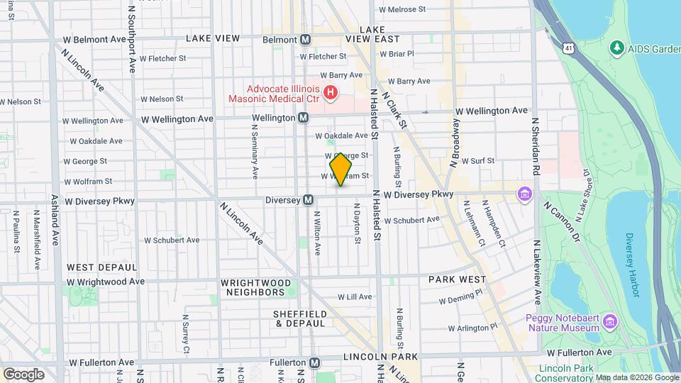858 W Diversey Pky, Unit J01P Map and Location Details