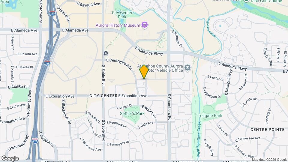 14950 E Center Ave Map and Location Details