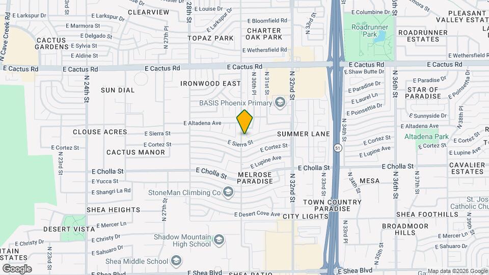 11615 N 30th St Map and Location Details