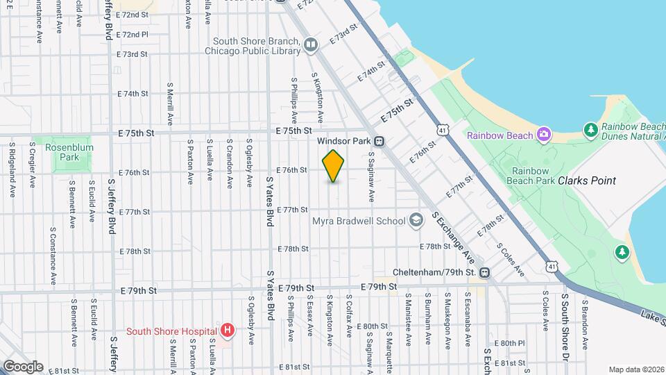 7615 S Kingston Ave Map and Location Details