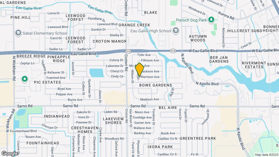 1953 Harrison Ave Map and Location Details