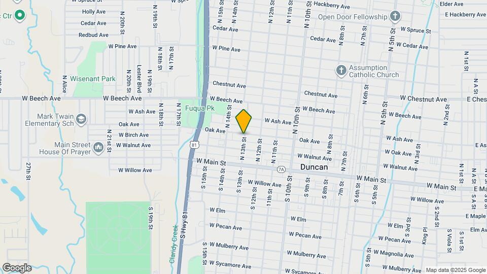 1302 W Oak Ave Map and Location Details