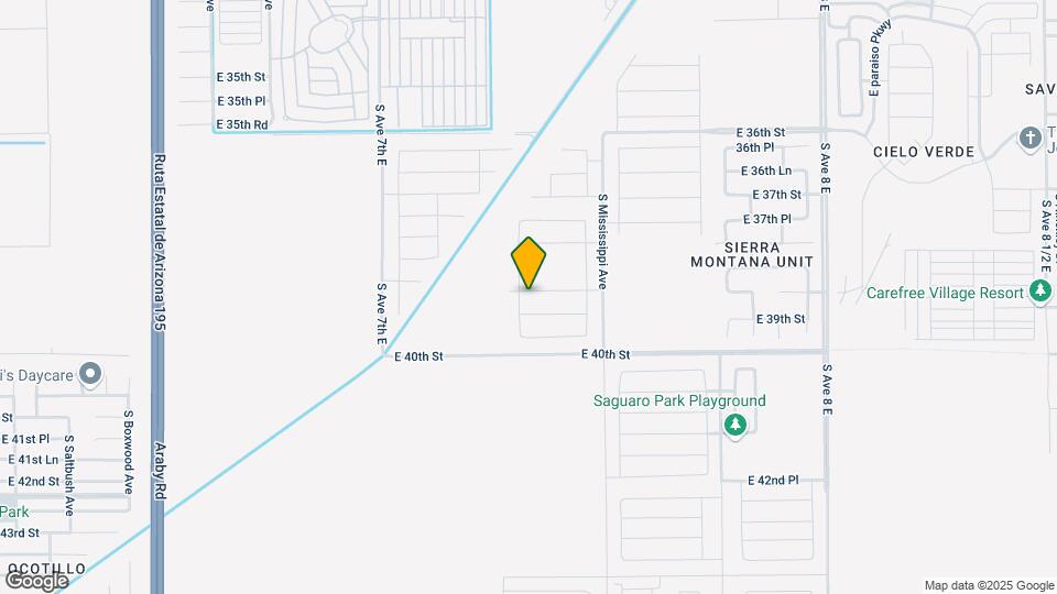 7277 E 38th Ln Map and Location Details