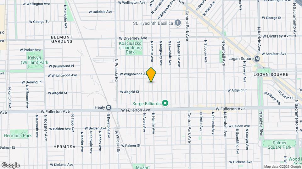 2522 N Hamlin Ave Map and Location Details