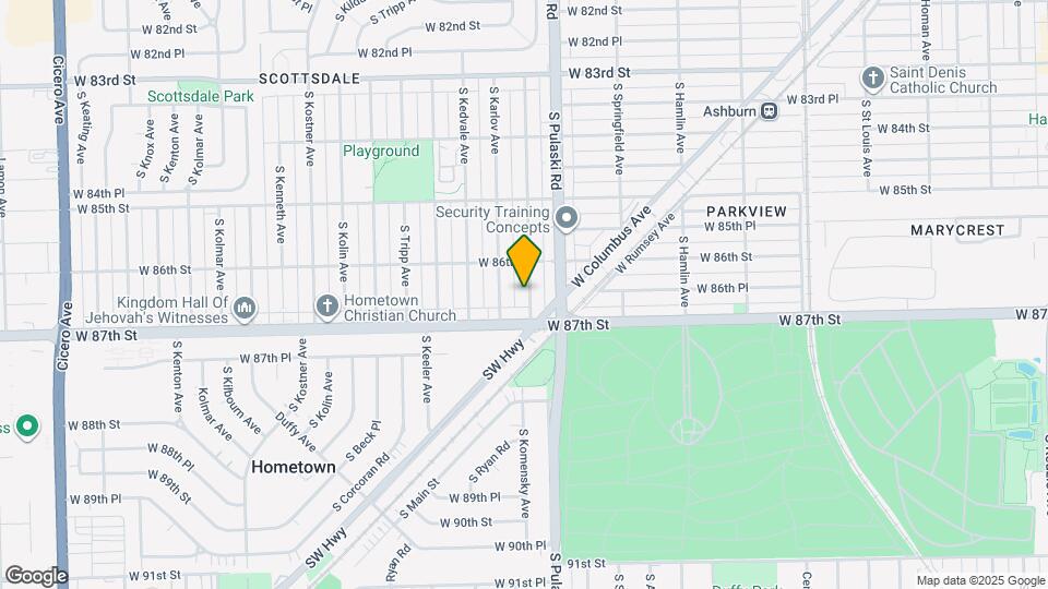 8630 S Komensky Ave Mapa y Detalles de la Ubicación