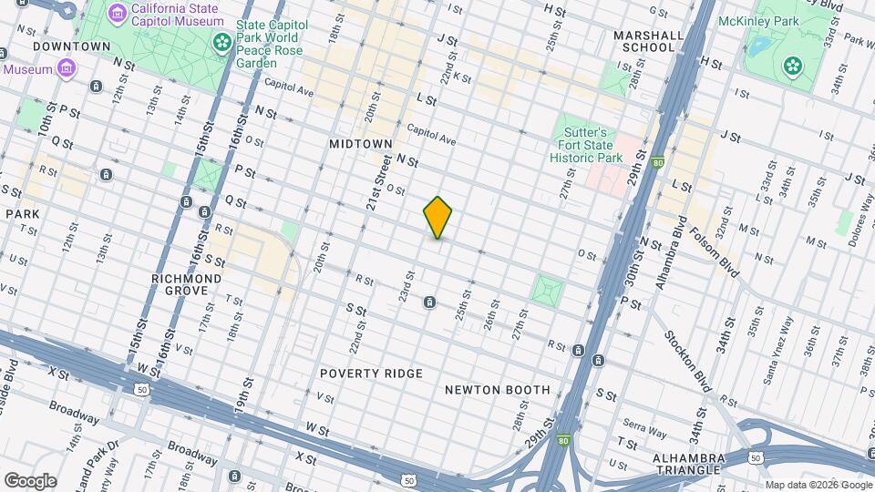 Sutter House Mapa y Detalles de la Ubicación