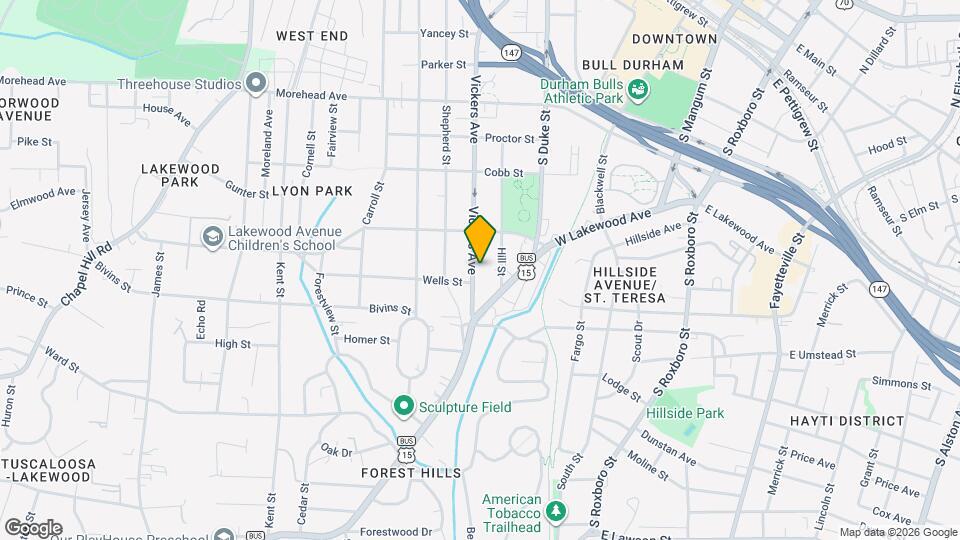 1317 Vickers Ave Map and Location Details