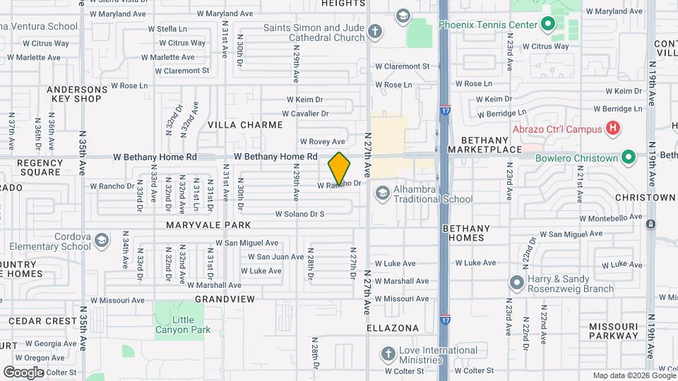 2739 W Rancho Dr Map and Location Details